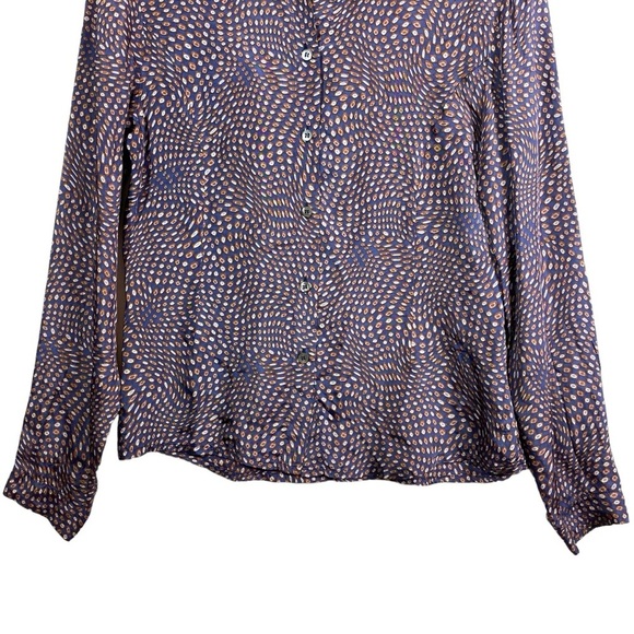 Vintage Isabel Marant Blouse Women‎ Sz 1 US 4 Long Sleeve Abstract Print Button - Picture 3 of 16